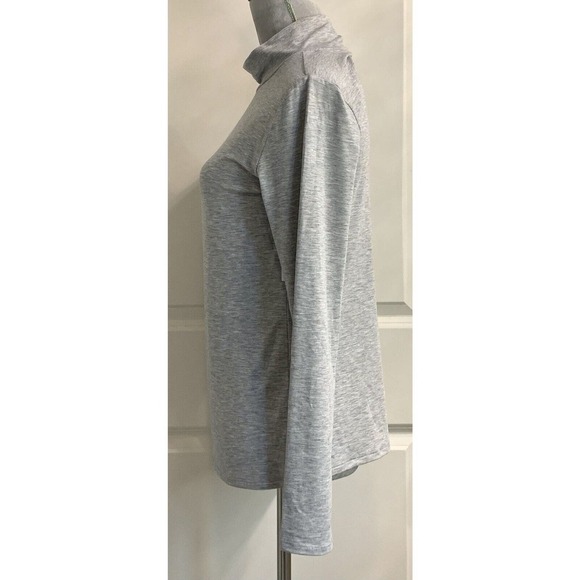 Women’s Modal Blend High Neck Top Mock Sz M Gray - Picture 2 of 4